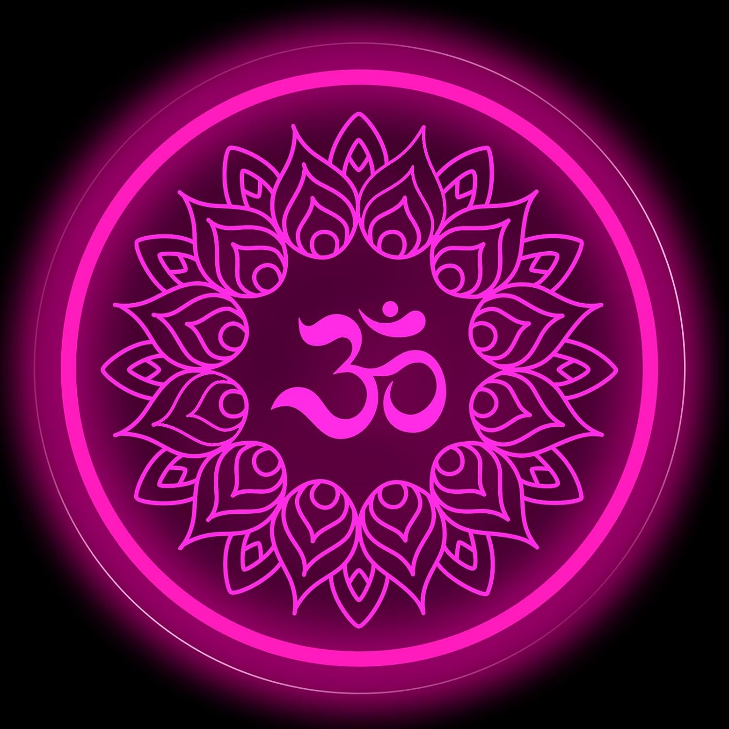 Pilates Yoga Room - Om Mandala Neon Sign USB Powered