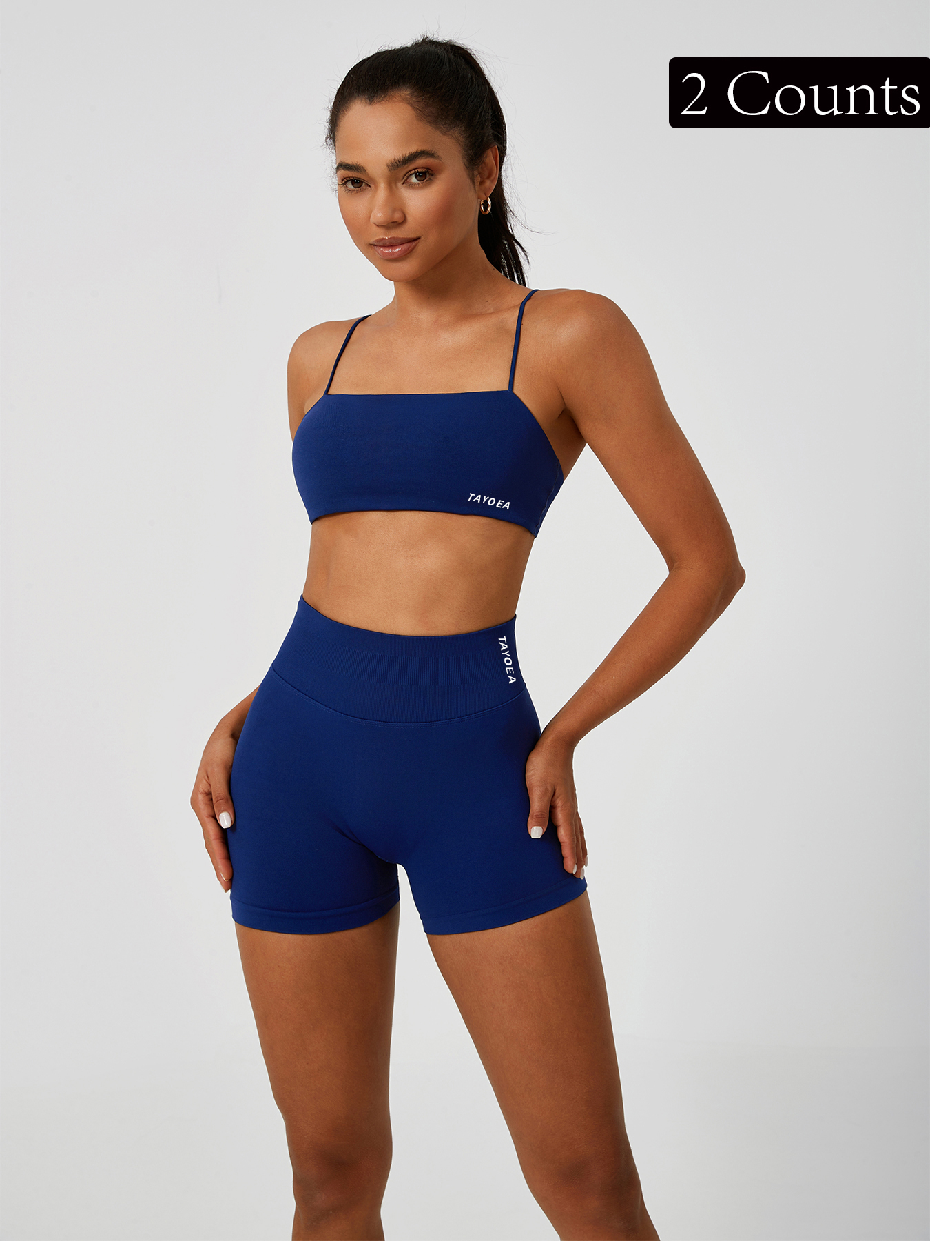 Pilates Yoga Clothes - TAYOEA women’s 2-piece set: thin-strap bra