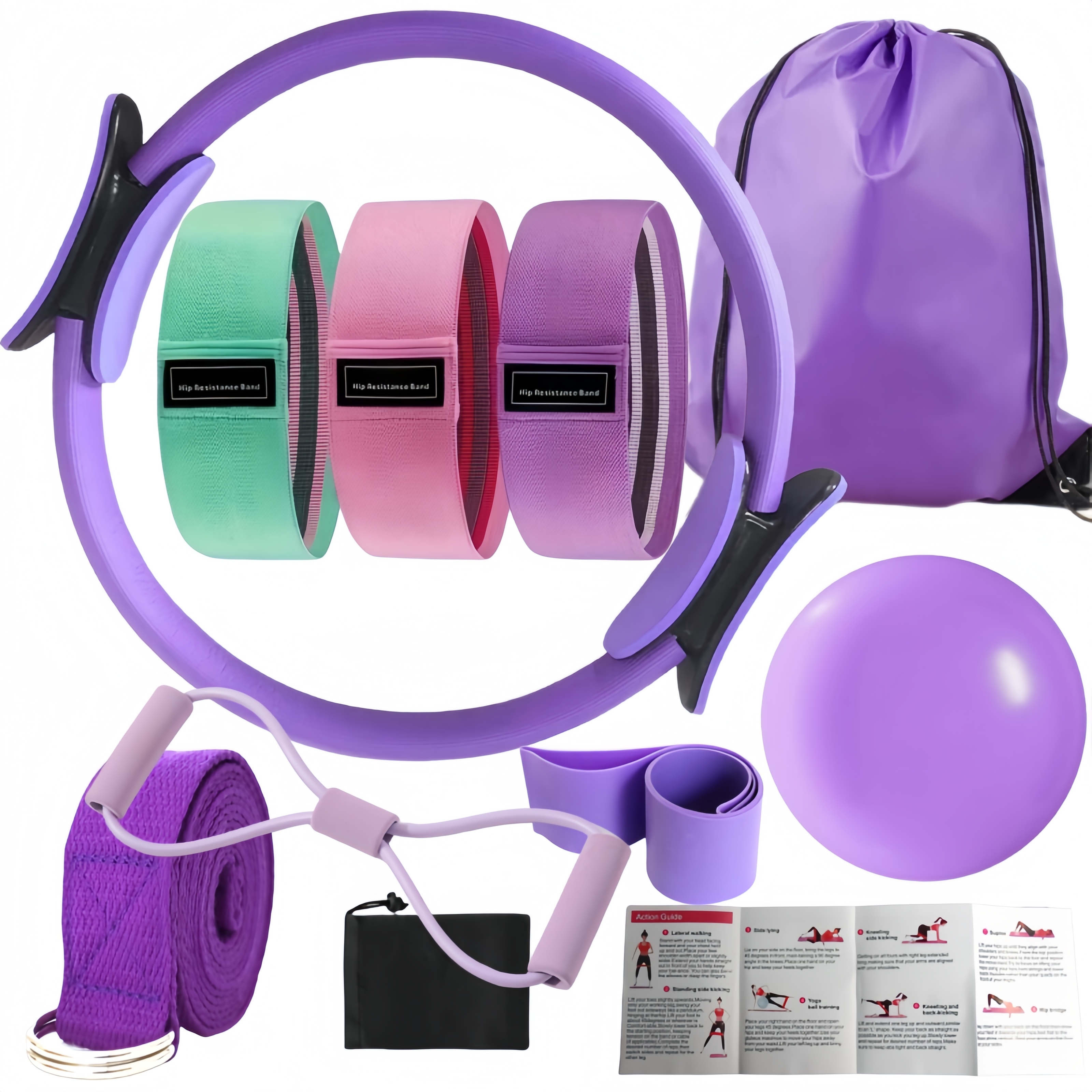 Pilates Yoga Core - 10-Piece Pilates Loops Yoga Kit, Stretch