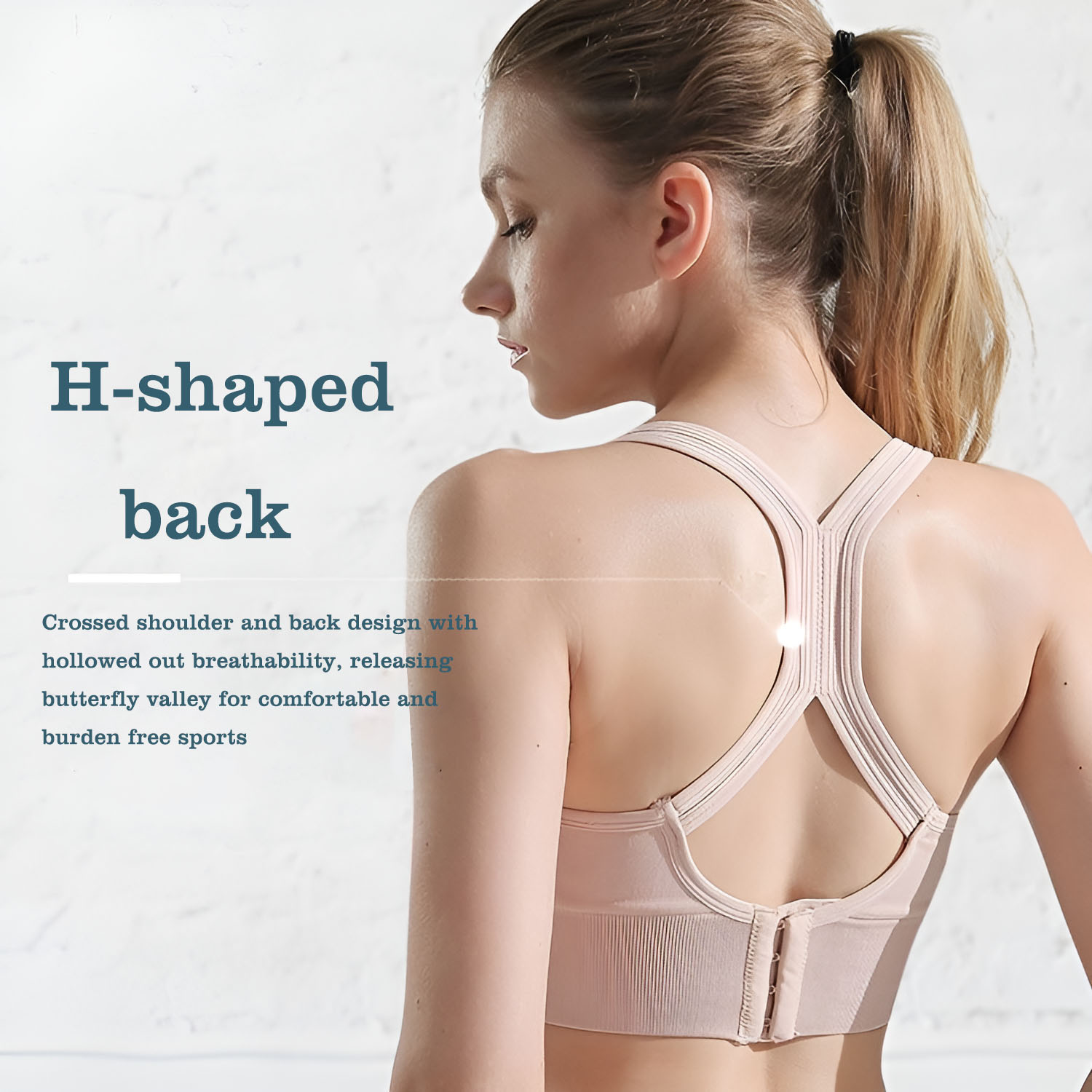 Pilates Yoga Circle - Women's Cross Back Sports Bra Adjustable