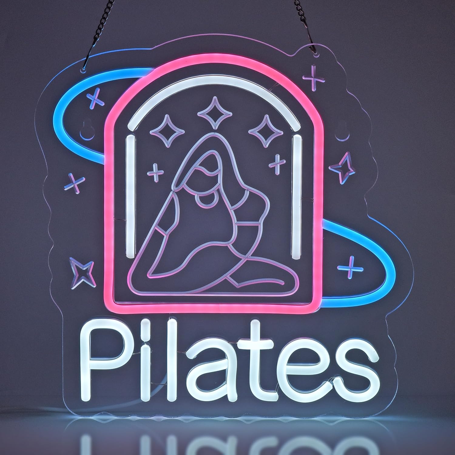 Pilates Yoga Wellness - Pilates Neon Sign Art Wall Light