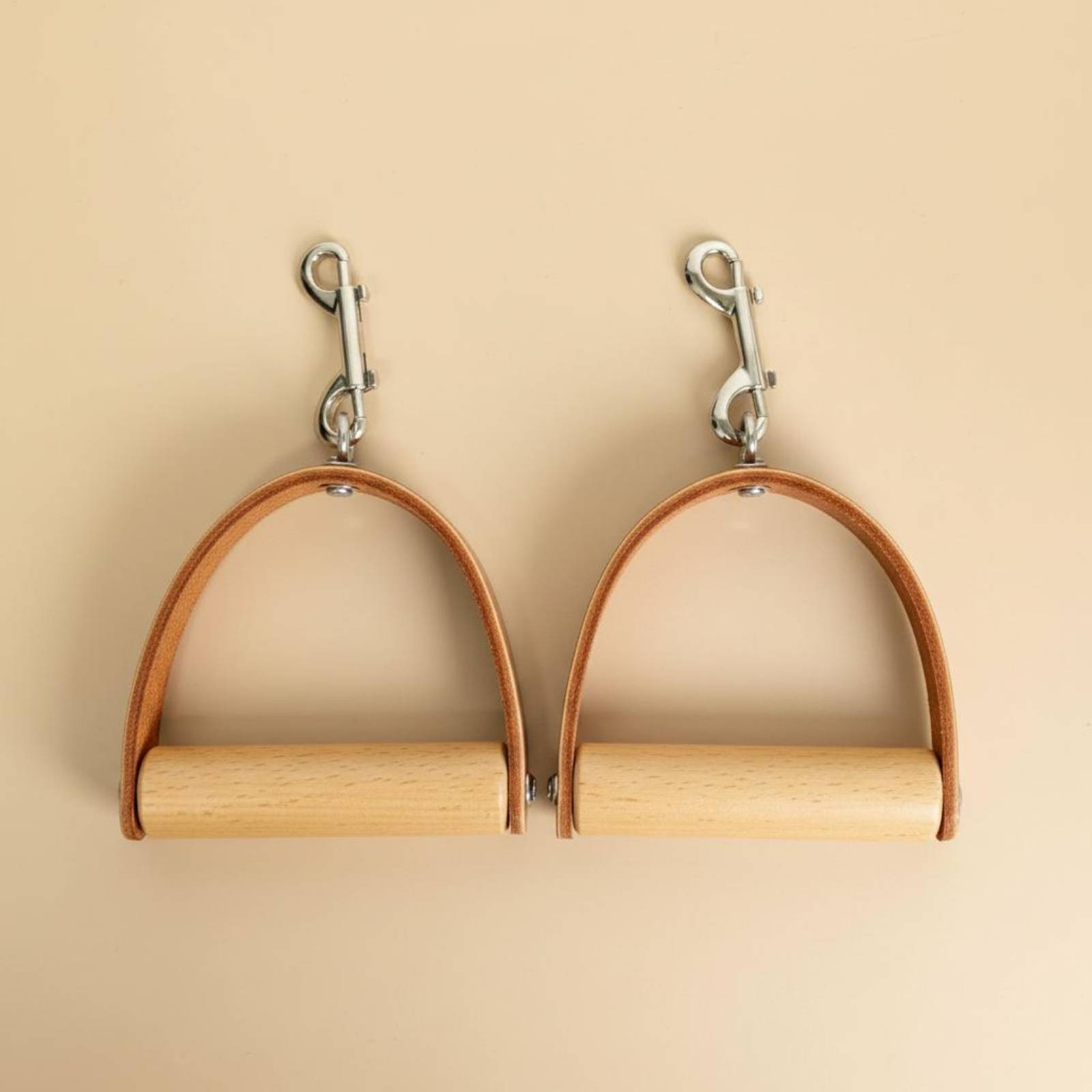2 Pieces Leather Wood Handles  - Pilates & Yoga Unleashed International Academy ulasan dan harga