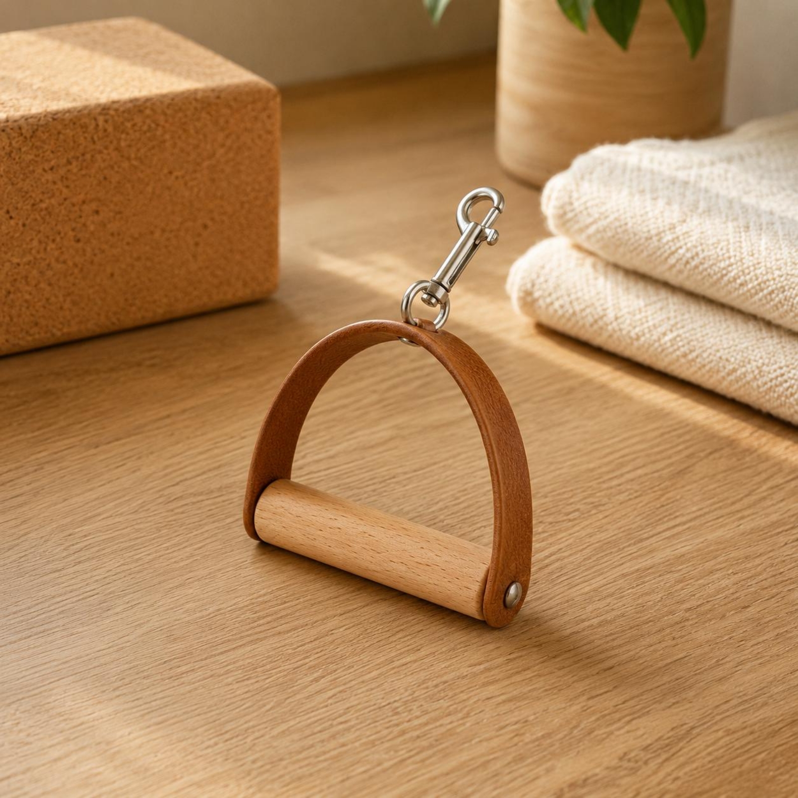 2 Pieces Leather Wood Handles  - Pilates & Yoga Unleashed International Academy ulasan dan harga