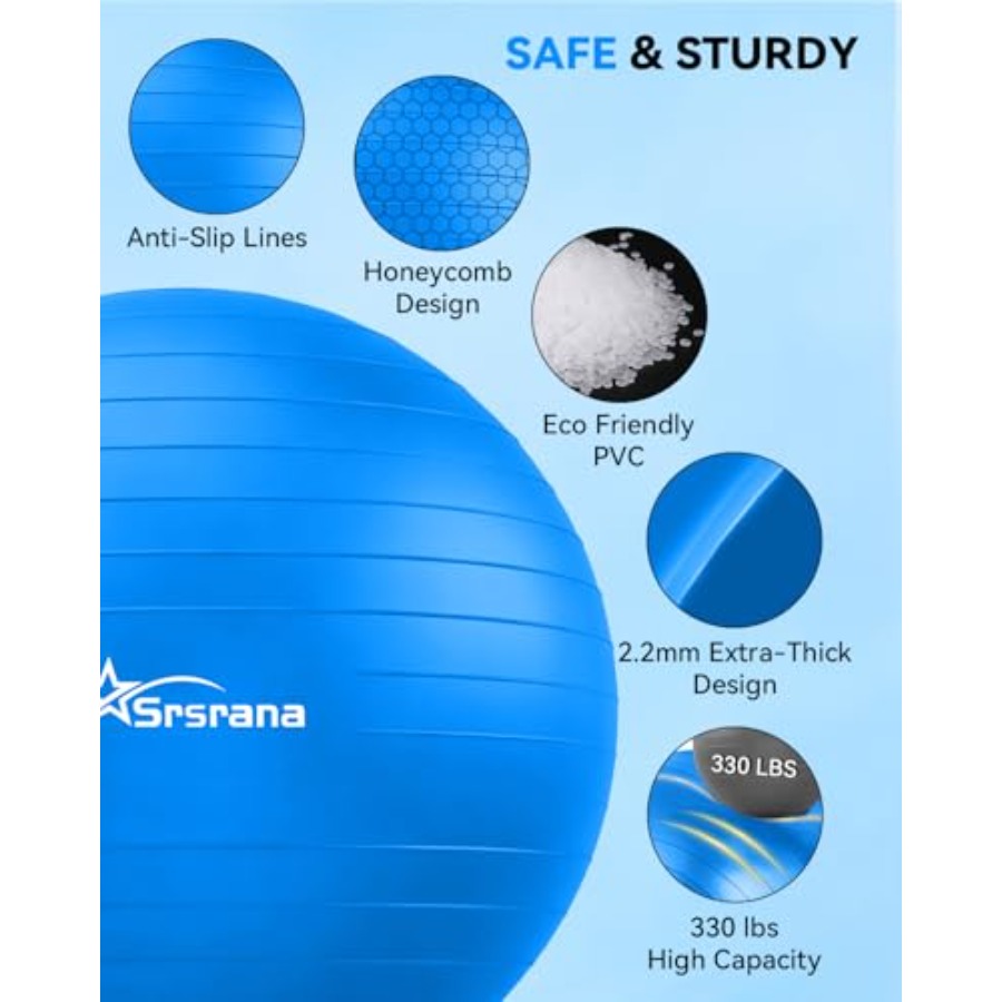 Exercise Ball - Anti-Burst Yog - Pilates Yoga Core ulasan dan harga