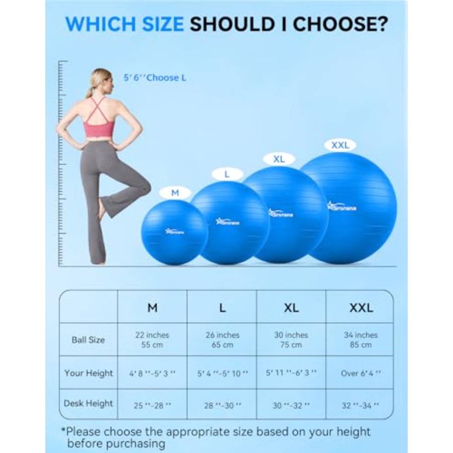 Exercise Ball - Anti-Burst Yog - Pilates Yoga Core ulasan dan harga