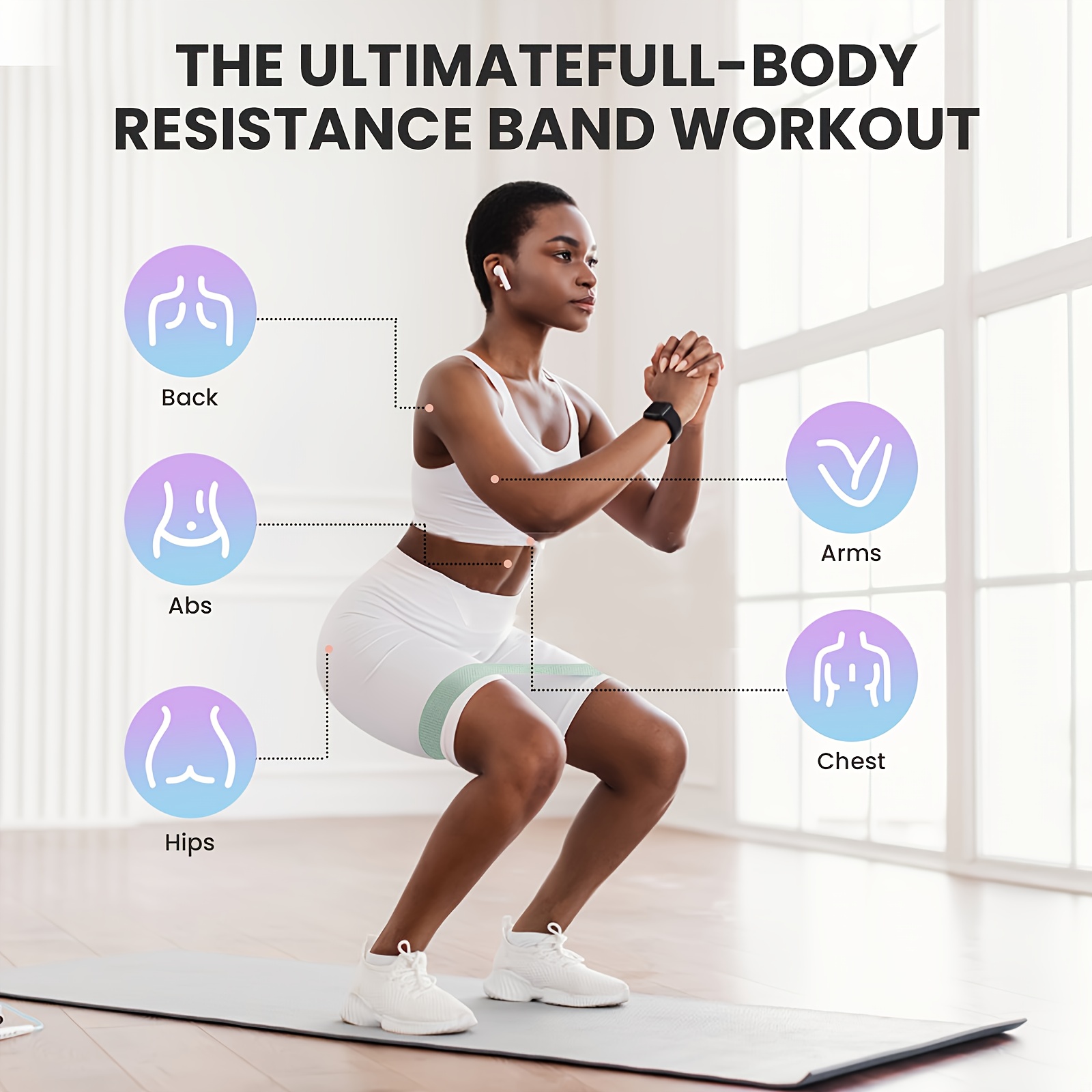 1Pc/4Pcs Fitness Resistance Ba - Pilates Yoga Room ulasan dan harga