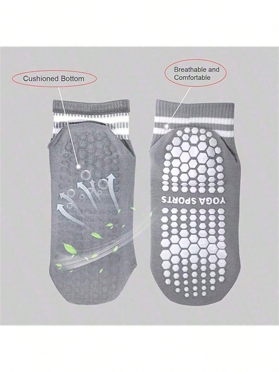 5 Pairs Women Double Stripe No - Yoga Pilates Yoga ulasan dan harga