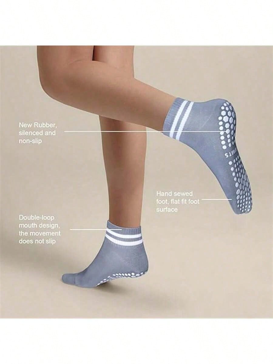5 Pairs Women Double Stripe No - Yoga Pilates Yoga ulasan dan harga
