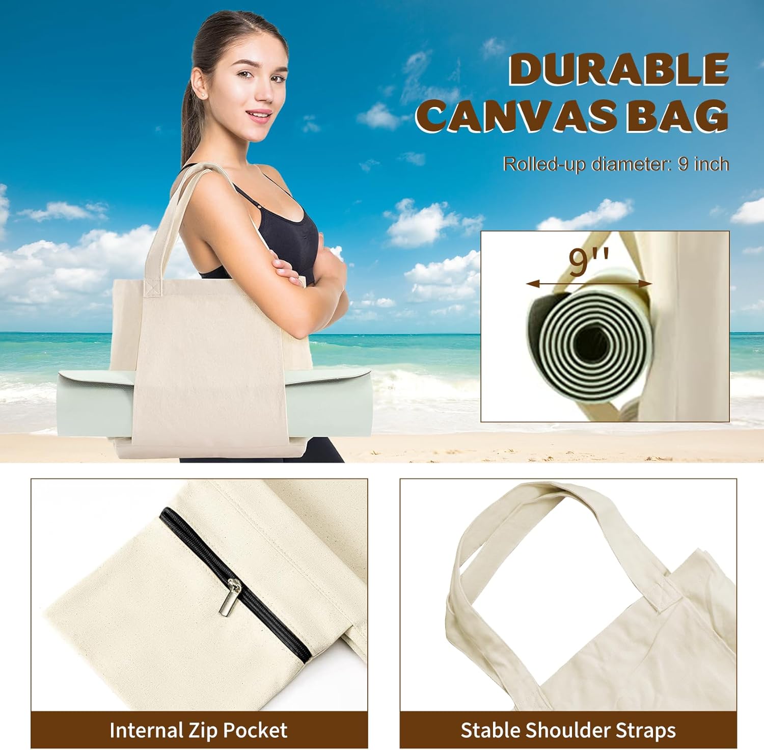Yoga Mat Carrier Tote Bag with - Yoga Pilates Yoga ulasan dan harga