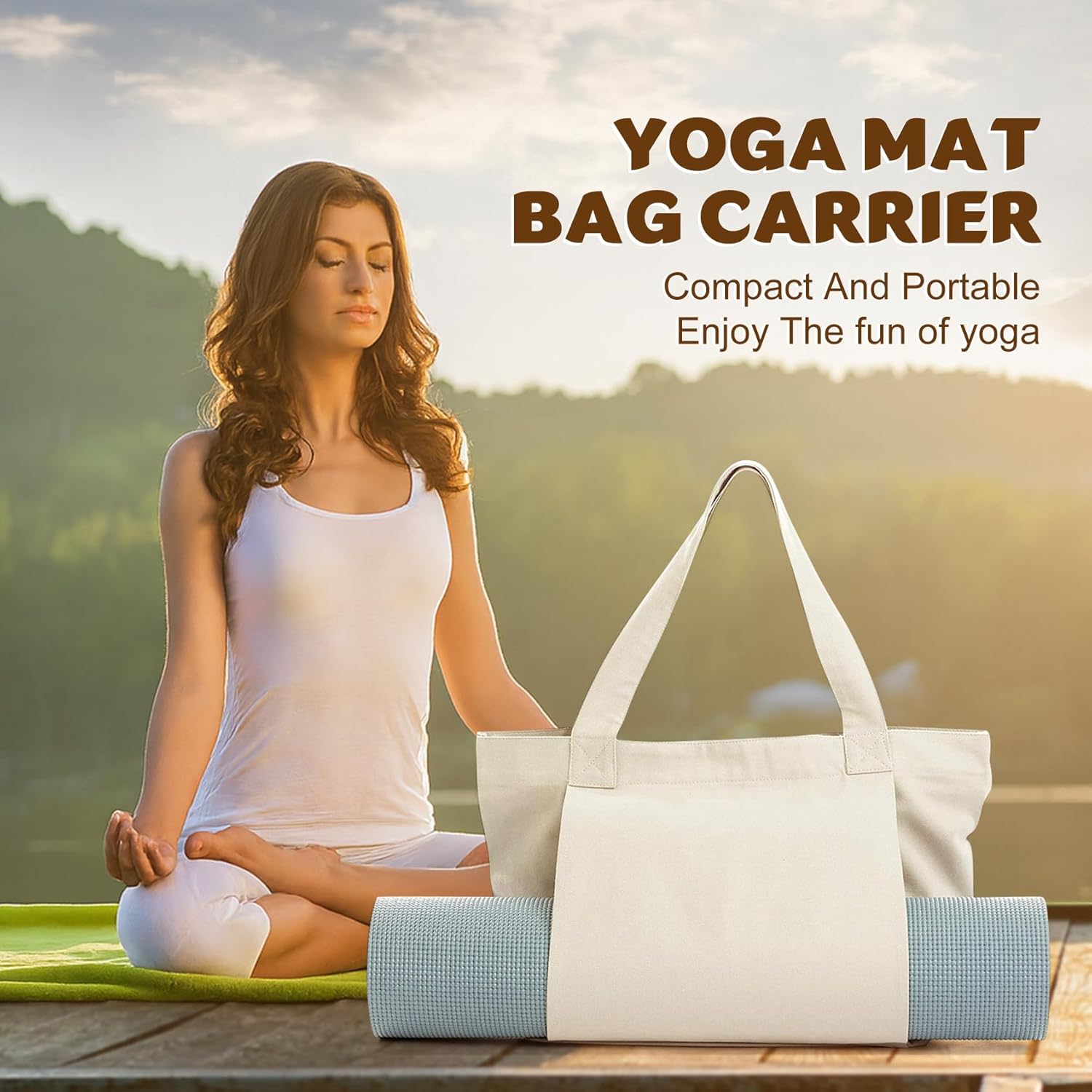 Yoga Mat Carrier Tote Bag with - Yoga Pilates Yoga ulasan dan harga