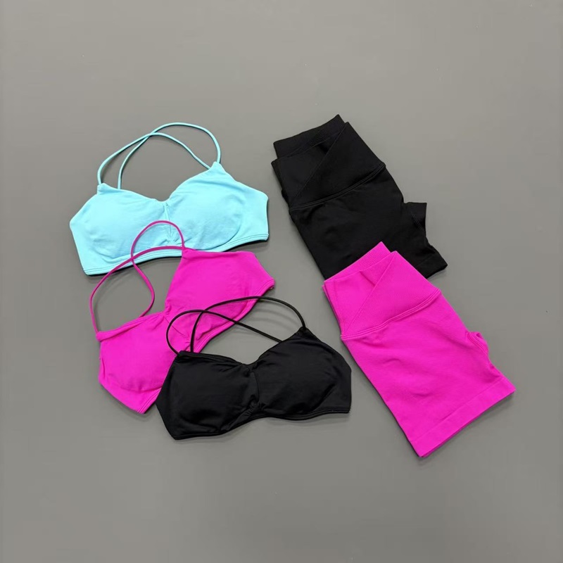 2PCS Woman Gym Vision Sets Cro - Pilates Yoga Clothes ulasan dan harga
