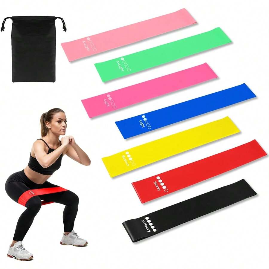 7 Pack Elastic Resistance Band - Pilates Yoga Difference ulasan dan harga