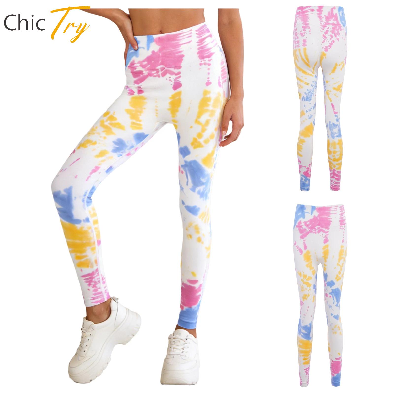 Womens Tie-Dyed Stretchy Gym Y - Pilates In Yoga Pants ulasan dan harga