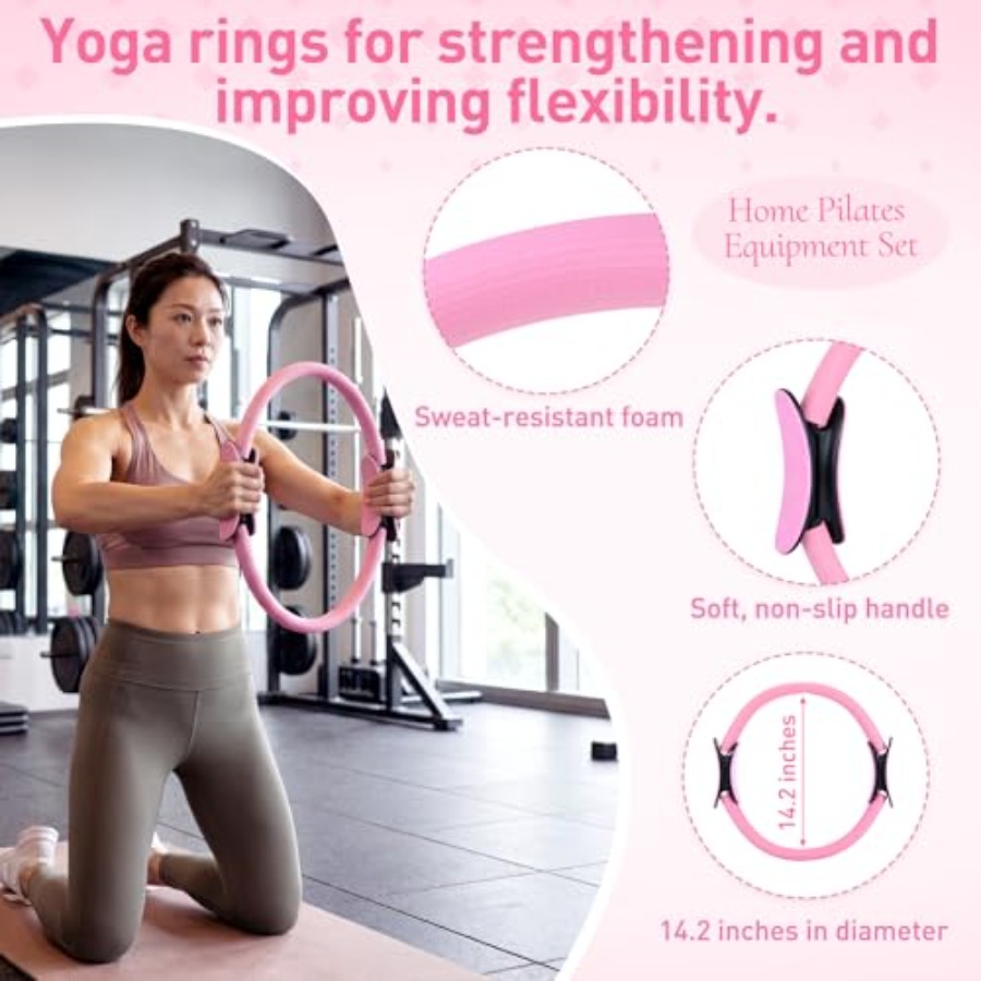 11 Pcs Pink Yoga Accessories S - Pilates Yoga Gifts ulasan dan harga