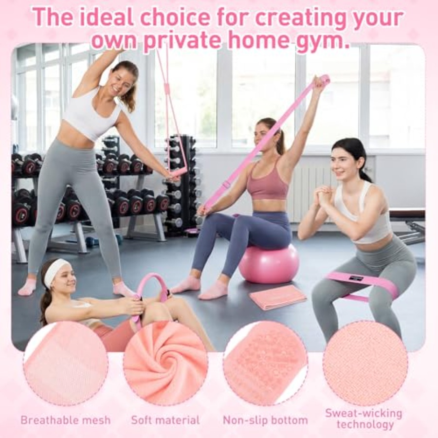 11 Pcs Pink Yoga Accessories S - Pilates Yoga Gifts ulasan dan harga