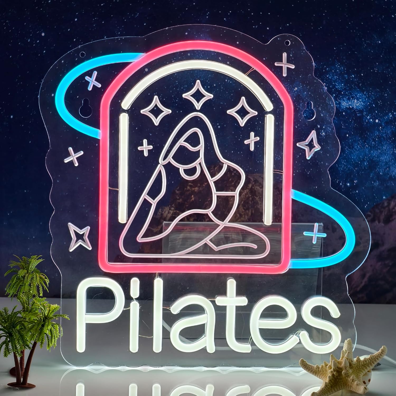 Pilates Neon Sign Art Wall Lig - Pilates Yoga Wellness ulasan dan harga