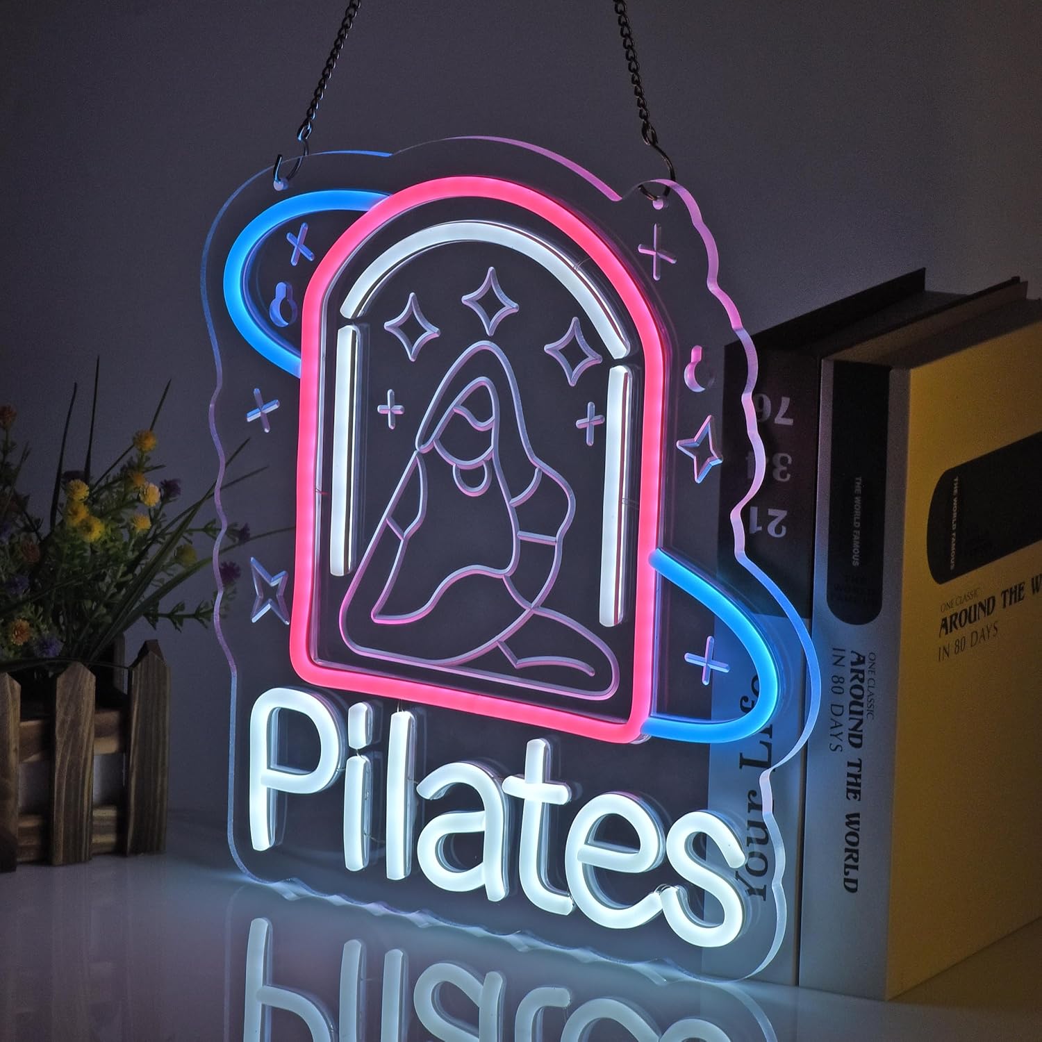 Pilates Neon Sign Art Wall Lig - Pilates Yoga Wellness ulasan dan harga